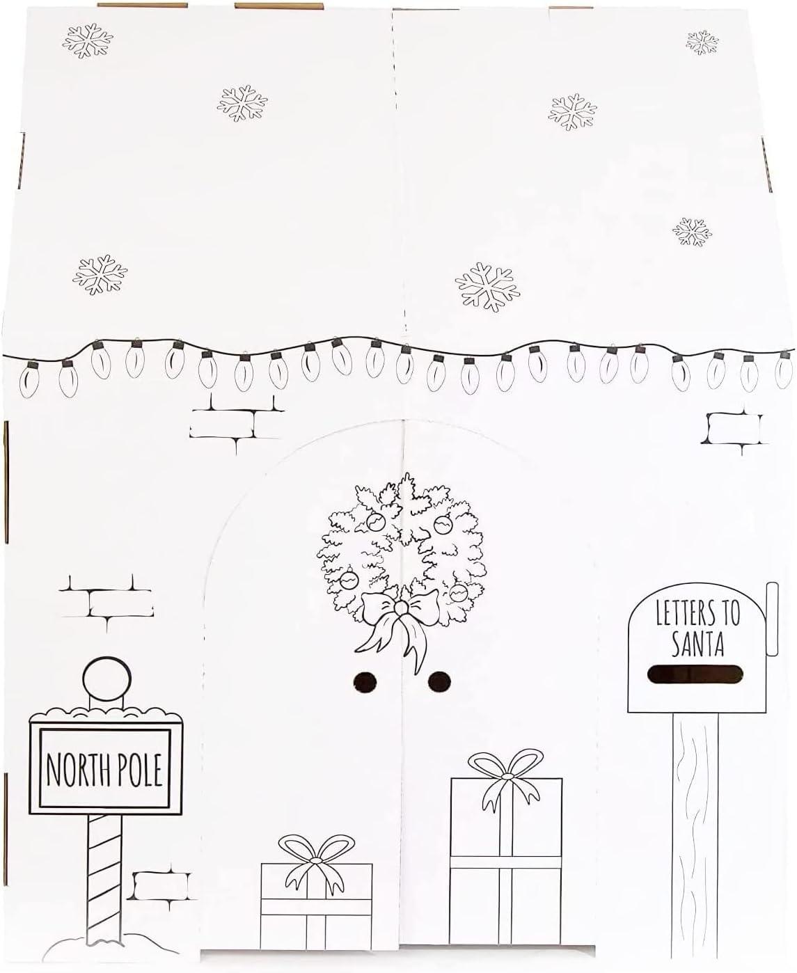 imageEasy Playhouse Gingerbread House  Kids Art ampamp Craft for Indoor Fun Color Favorite Holiday Sweets ampamp Winter Friends Decorate ampamp Personalize a Cardboard Fort 32quot X 26 5quot X 40 5quotHoliday
