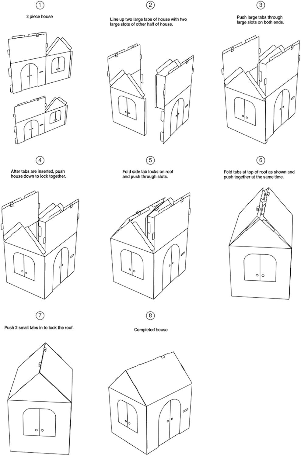 imageEasy Playhouse Gingerbread House  Kids Art ampamp Craft for Indoor Fun Color Favorite Holiday Sweets ampamp Winter Friends Decorate ampamp Personalize a Cardboard Fort 32quot X 26 5quot X 40 5quotHoliday