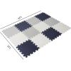 imageEasy Playhouse 12 Soft Foam Floor Puzzle Tiles  BlackGreyWhite  12quot Interlocking Mat Pieces 4x3 Nursery Playroom Gym Children ampamp Adults