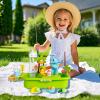 imageEasy Playhouse 4in1 Play Sink  Running Water Electric Faucet Kitchen ampamp Food Accessories Waterpark Theme Fishing Games Bath Toys Kids Age 3Play Sink