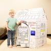 imageEasy Playhouse Police and Fire Station  Kids Art ampamp Craft for Indoor ampamp Outdoor Fun  Decorate ampamp Personalize The Cardboard Fort 32quot X 26 5quot X 40 5quot  Made in USA Age 3 Amazon Exclusive white