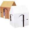 imageEasy Playhouse Blank Crafty Cottage  Kids Art and Craft for Indoor Fun Color Draw Doodle on this Blank Canvas  Decorate and Personalize a Cardboard Fort 32quot x 265quot x 405quot  Made in USA Age 3