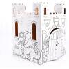 imageEasy Playhouse Fairy Tale Castle  Kids Art and Craft for Indoor and Outdoor Fun Color Draw Doodle  Decorate and Personalize a Cardboard Fort 32quot X 32quot X 43 5quot  Made in USA Age 3 WhiteFairy Tale Castle