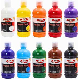 imageEasy Playhouse 10 Pack 16oz Washable Tempera Paints for Kids NonToxic and Vibrant Colors Ideal for School Projects Arts Crafts and Creative Activities Safe Art Supplies SetPaints  10 pack