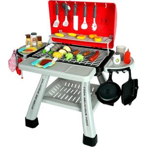 imageEasy Playhouse 4in1 Play Sink  Running Water Electric Faucet Kitchen ampamp Food Accessories Waterpark Theme Fishing Games Bath Toys Kids Age 3BBQ Grill