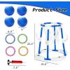 imageEasy Playhouse 2in1 Pool Basketball Hoop amp Ring Toss Game  Blue Floating Water Toy Set ShootTossPlay 4 Balls 4 Dive Rings Pump Family Kids