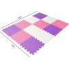 imageEasy Playhouse 12 Soft Foam Floor Puzzle Tiles  PinkPurpleWhite  12 Interlocking Mat Pieces 4x3 Nursery Playroom Gym Children amp AdultsPink  Purple  White