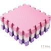 imageEasy Playhouse 12 Soft Foam Floor Puzzle Tiles  PinkPurpleWhite  12 Interlocking Mat Pieces 4x3 Nursery Playroom Gym Children amp AdultsPink  Purple  White