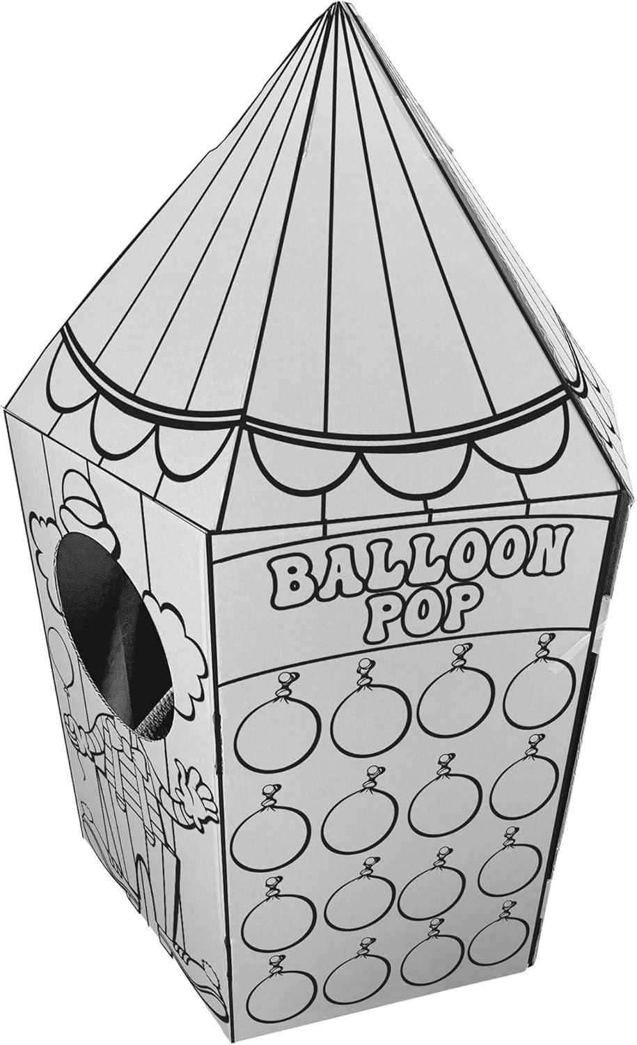 imageEasy Playhouse Carnival Tent  Decorate amp Personalize A Cardboard Play Fort ColorDrawDoodle DIY Art amp Crafts Activity 35 x 35 x 54 Kids 3Carnival Tent