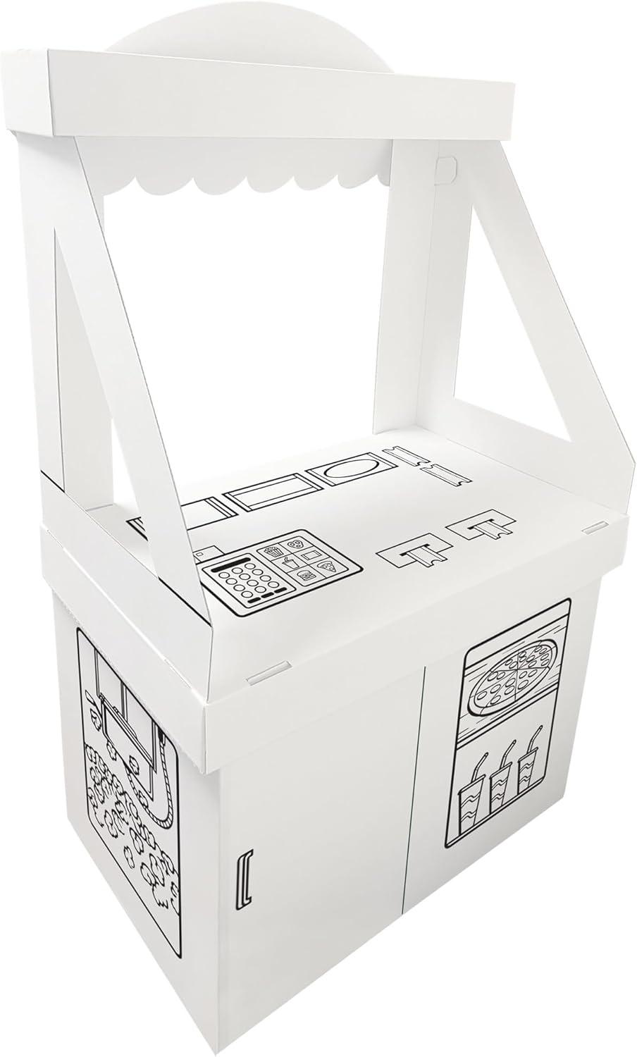 imageEasy Playhouse Carnival Tent  Decorate amp Personalize A Cardboard Play Fort ColorDrawDoodle DIY Art amp Crafts Activity 35 x 35 x 54 Kids 3Theater Snack Stand