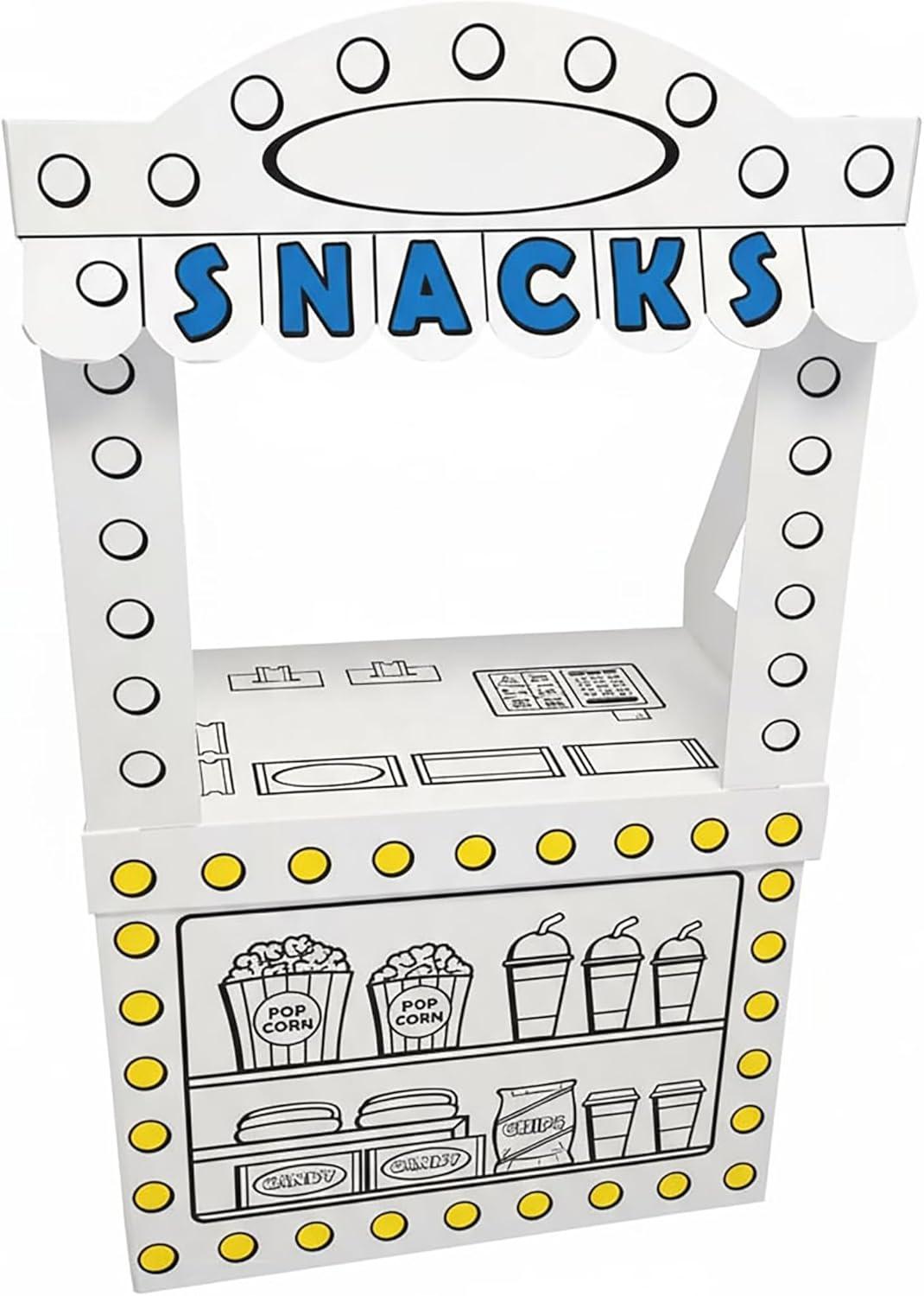 imageEasy Playhouse Carnival Tent  Decorate amp Personalize A Cardboard Play Fort ColorDrawDoodle DIY Art amp Crafts Activity 35 x 35 x 54 Kids 3Theater Snack Stand
