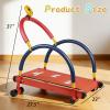 imageEasy Playhouse Kids Treadmill  Red amp Blue Manual SelfPropelled Motion Foam Handlebars Walk amp Jog Pad Exercise Equipment LED Display 150lb Cap