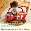 imageEasy Playhouse Kids Treadmill  Red amp Blue Manual SelfPropelled Motion Foam Handlebars Walk amp Jog Pad Exercise Equipment LED Display 150lb Cap